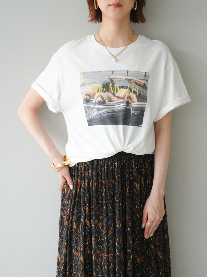 [予約]ドッグフォトTEE/white
