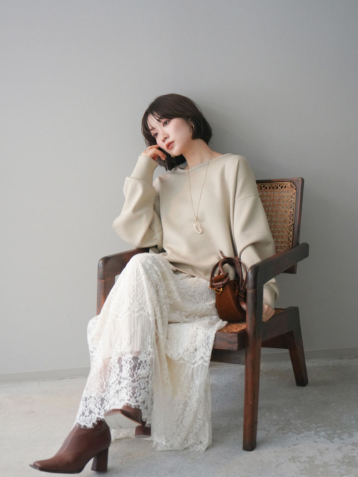 [予約]ライトポンチコクーンプルオーバー/beige