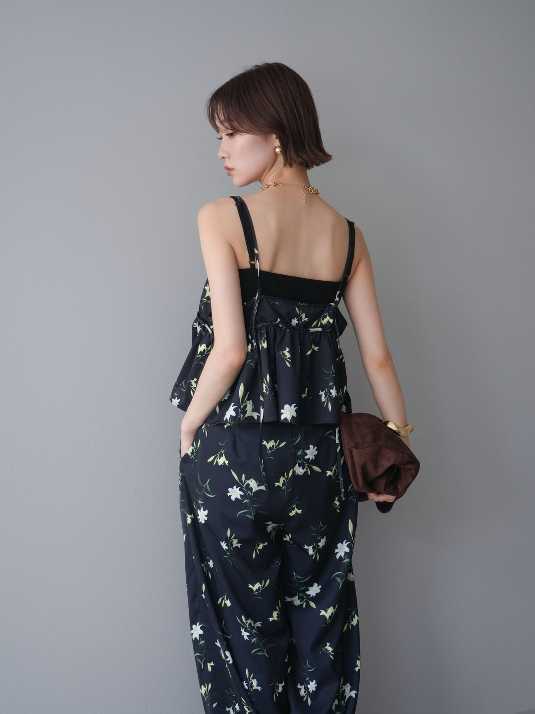 [SET]フラワープリントキャミソール+フラワープリントキャミソール(2set)