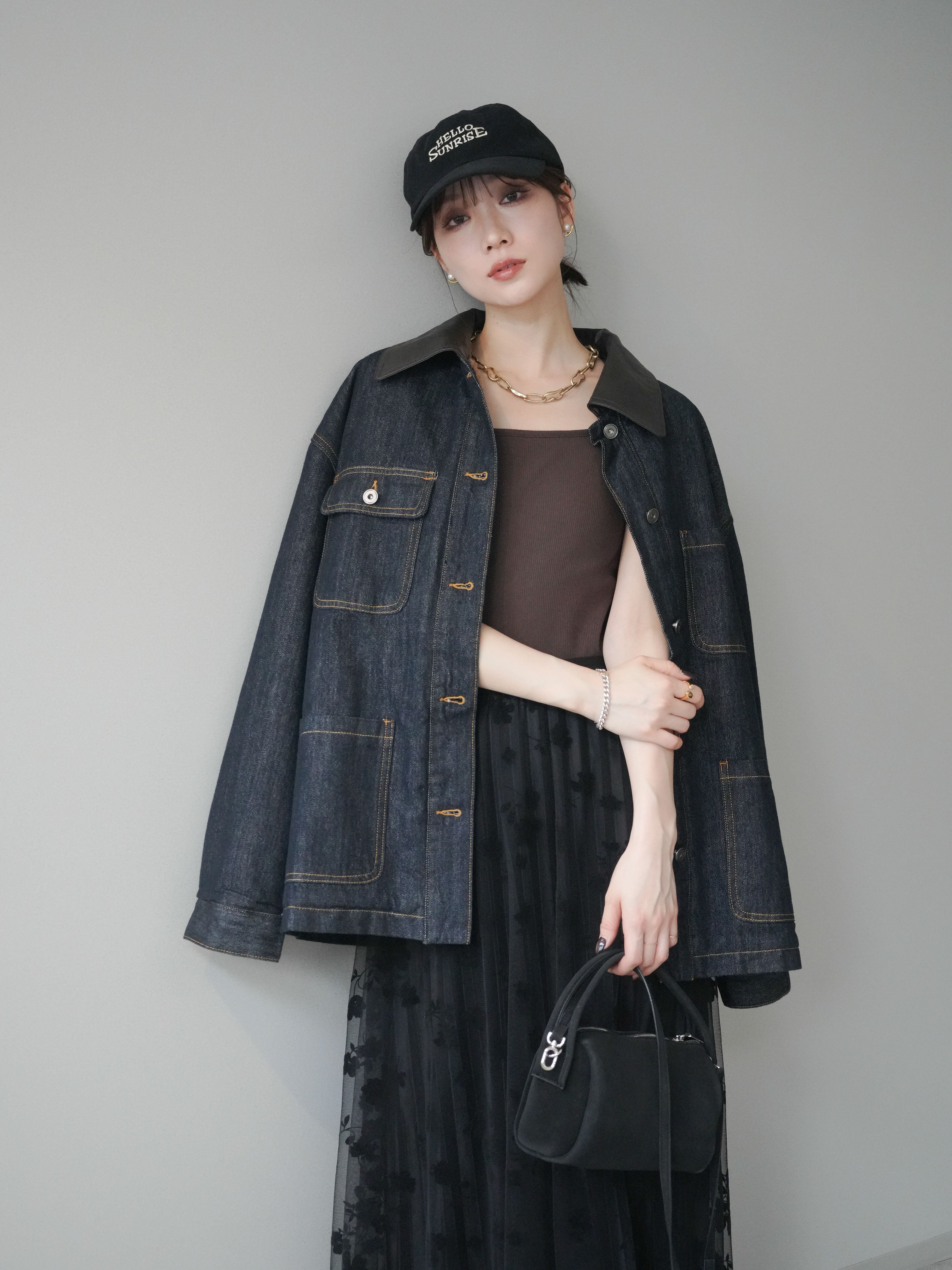 予約]裏地ファーデニムフライトジャケット/indigo – Lumier