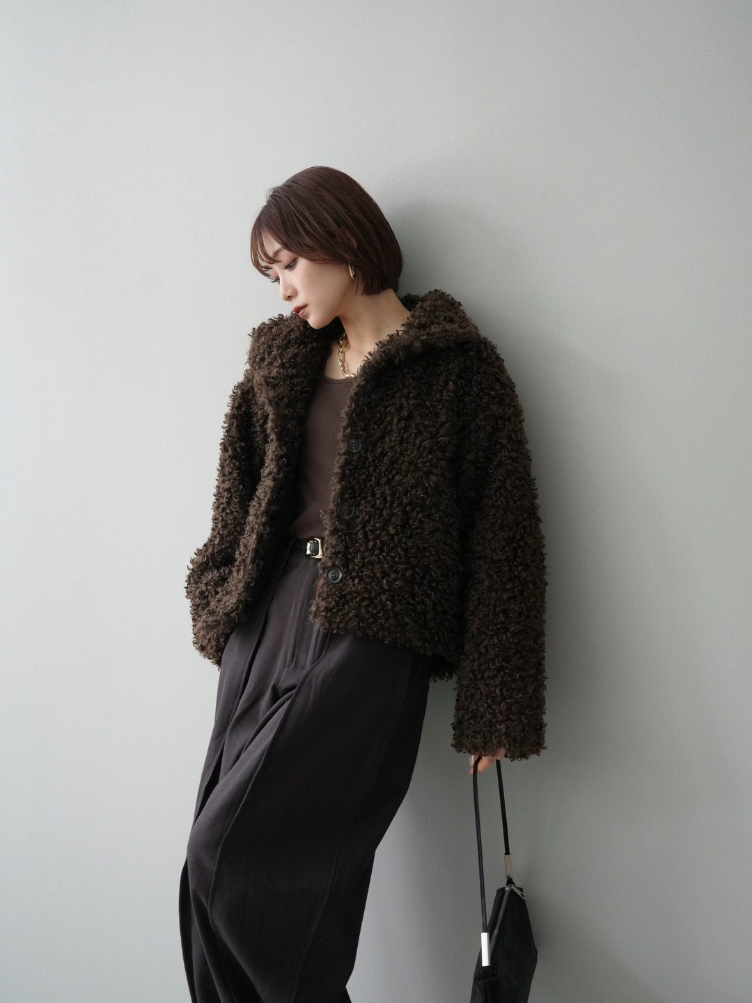 [SET]プードルファーミドルスタンドブルゾン+プードルファーミドルスタンドブルゾン(2set)