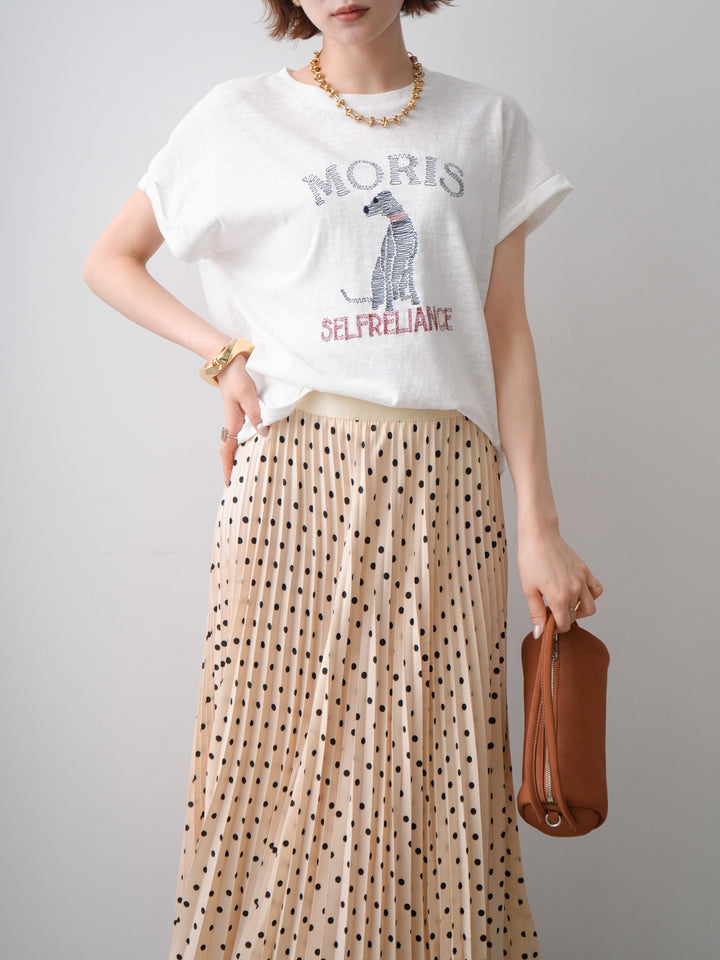 [SET]ドッグエンブロイダリーTEE+選べるアクセセット(2set)