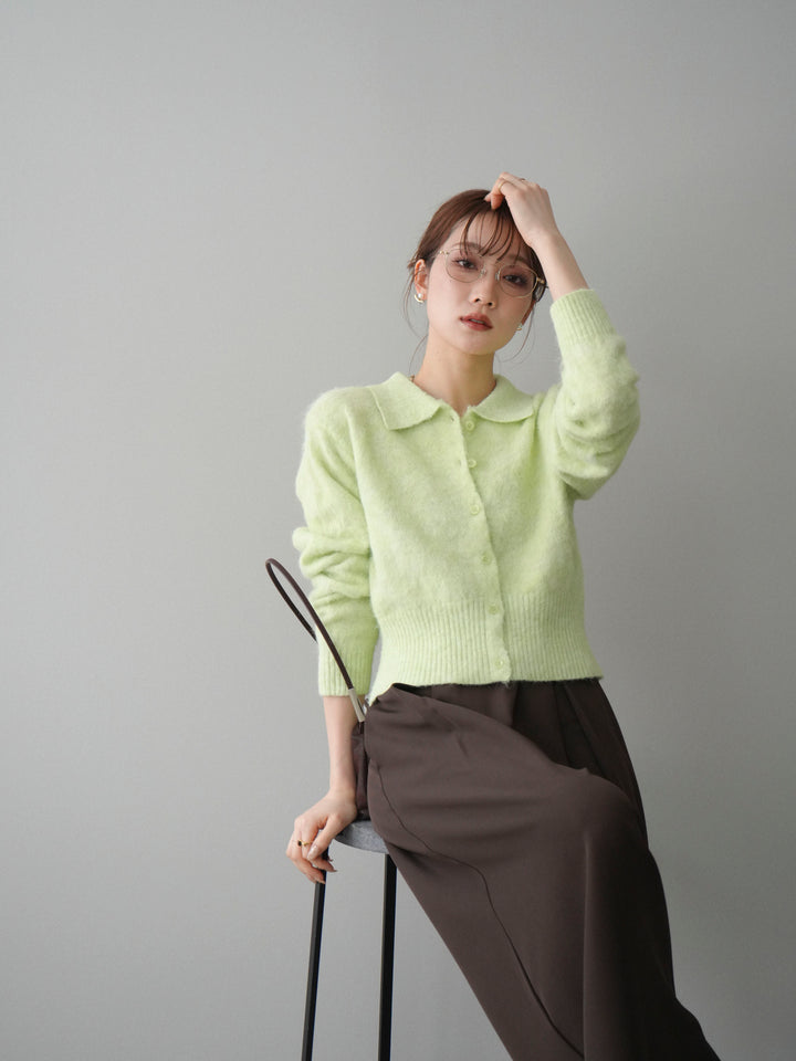 [SET]モヘア衿付きボタンプルオーバー+選べるアクセセット(2set)