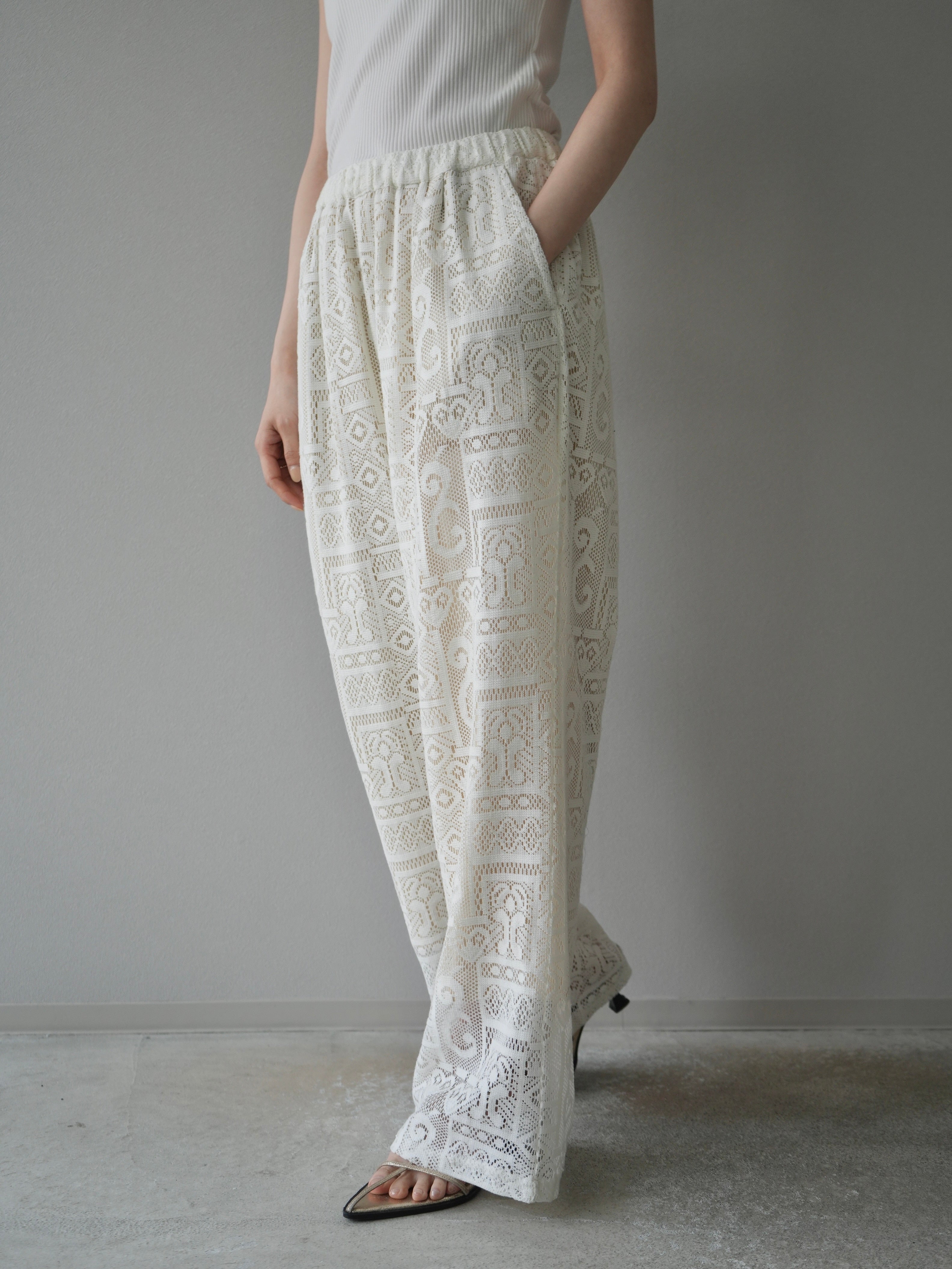予約]インド製コットンレースパンツ/オフ – Lumier