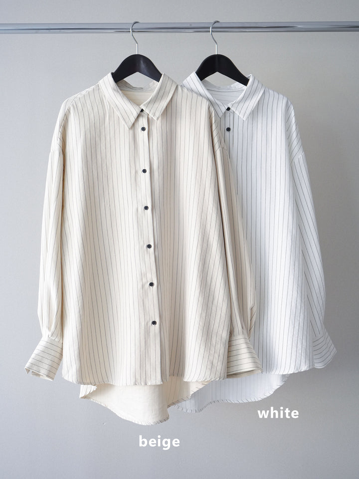 [SET]2WAYカシュクールストライプブラウス+ベルト付キーホルダーモチーフワイドパンツ(2set)