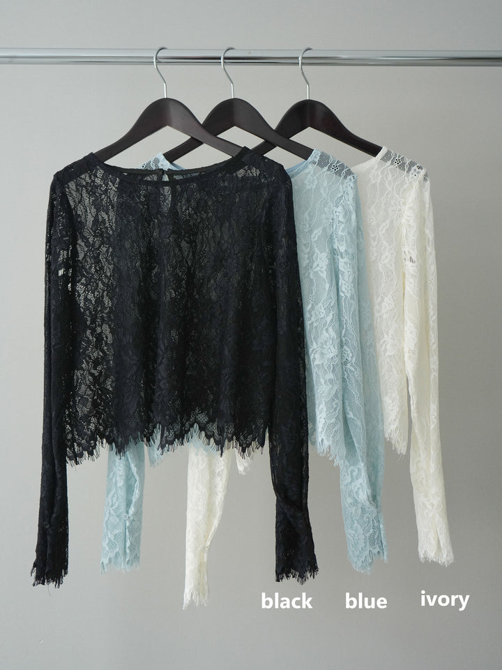 [SET]2WAYスリーブレーストップス+ラッフルベルトワイドパンツ(2set)