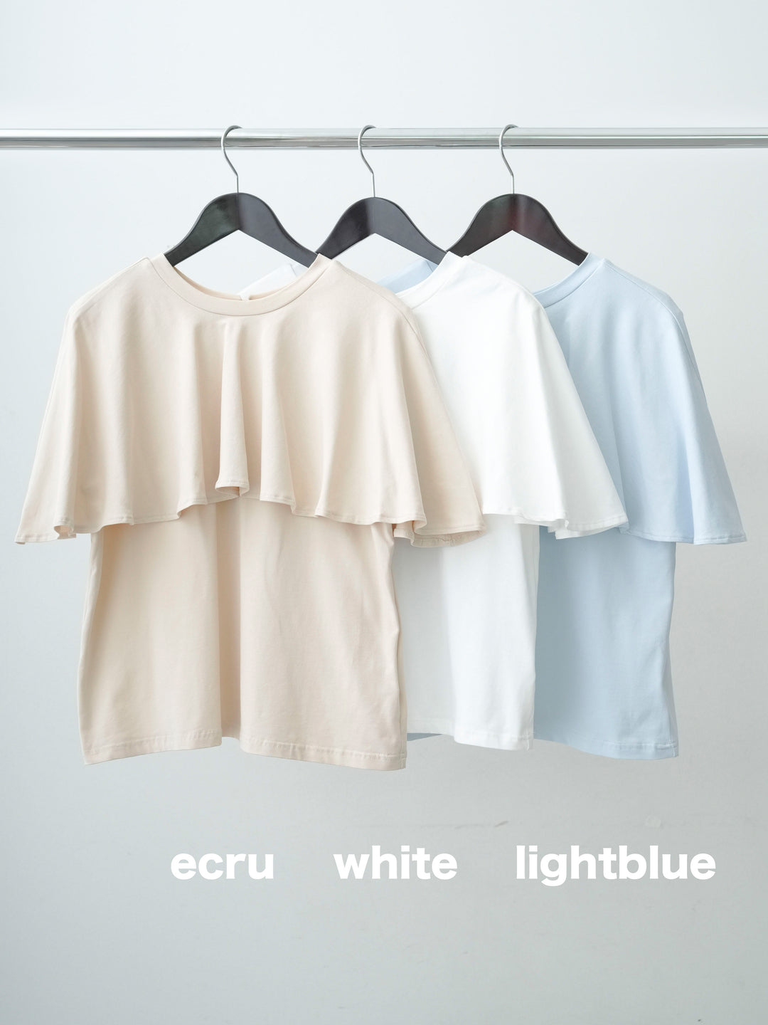 [SET]前後2wayケープTEE+フロントジップデニムサロペット(2set)