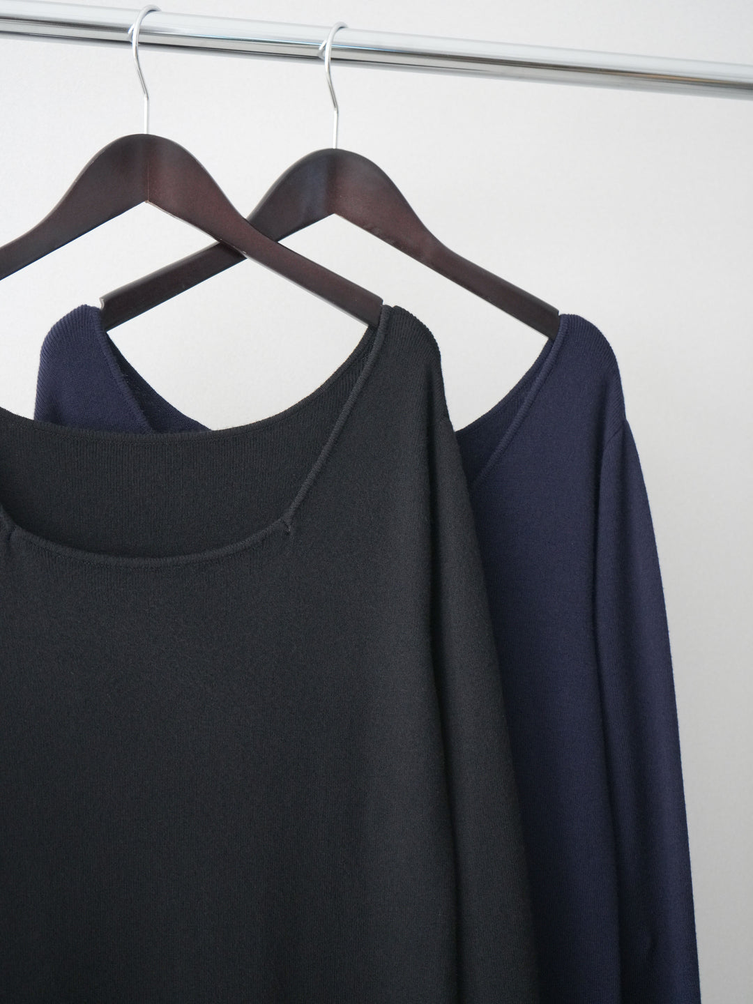 [SET]2WAYニットワンピース+コーデュロイ×デニムミドルジャケット(2set)