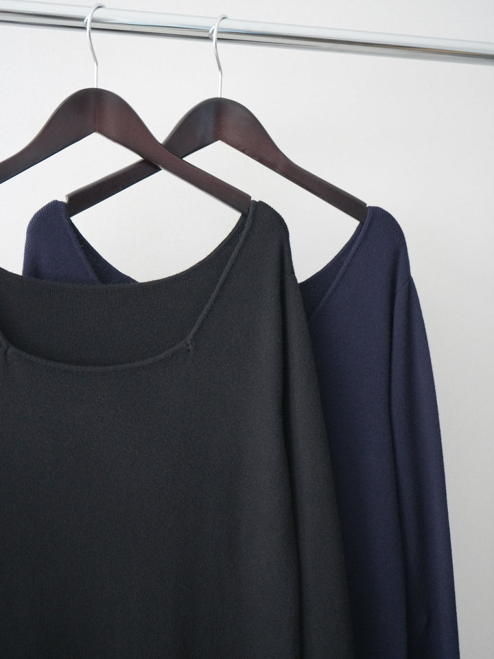 [SET]2WAYニットワンピース+コーデュロイ×デニムミドルジャケット(2set)