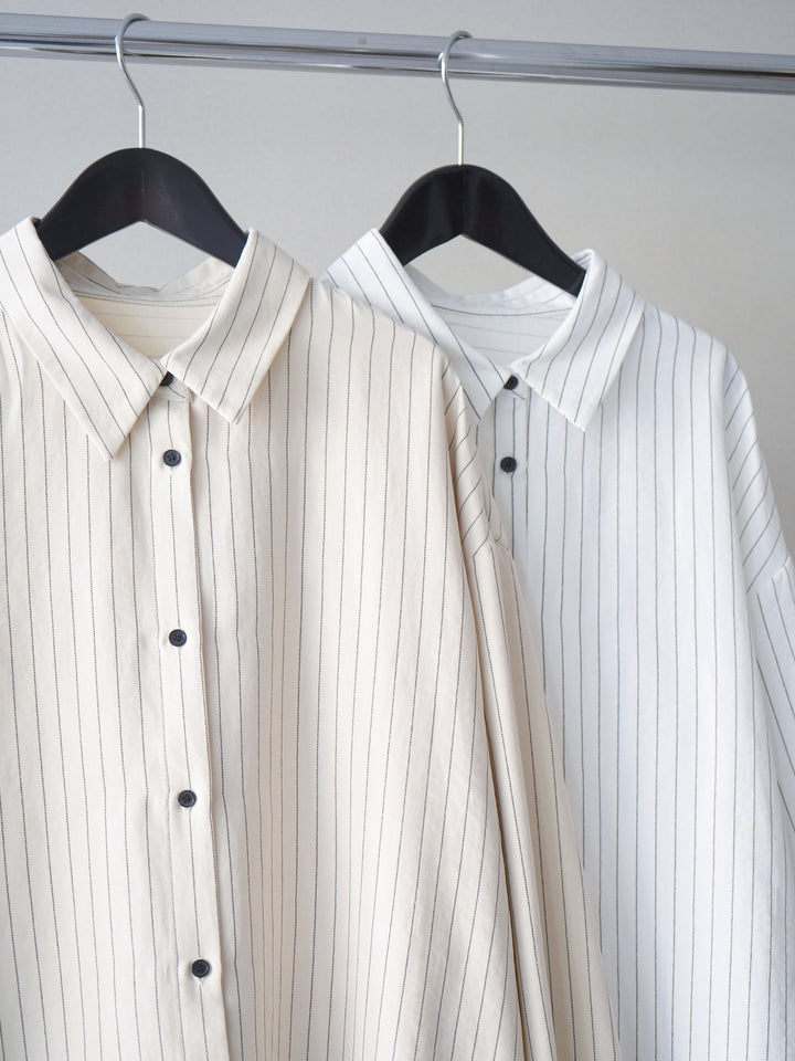 [SET]2WAYカシュクールストライプブラウス+ベルト付キーホルダーモチーフワイドパンツ(2set)