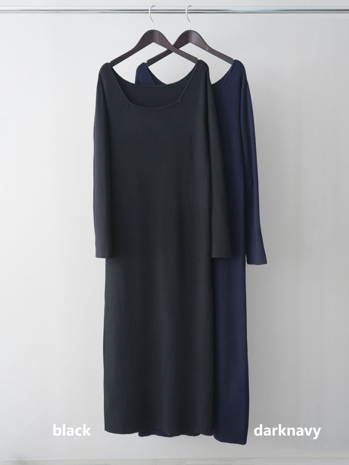 [SET]2WAYニットワンピース+コーデュロイ×デニムミドルジャケット(2set)