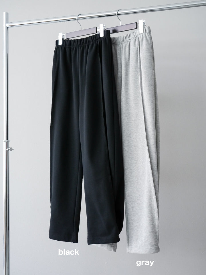 [SET]サテンレース切り替えシャツ+2WAYデザインスウェットパンツ(2set)