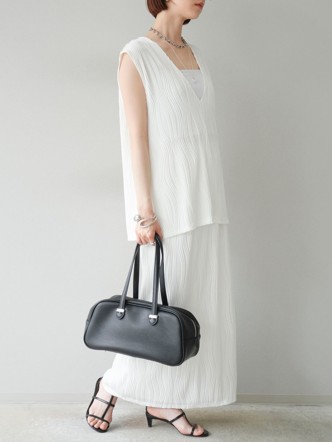 [予約]ウェーブパイピングタイトスカート/オフ