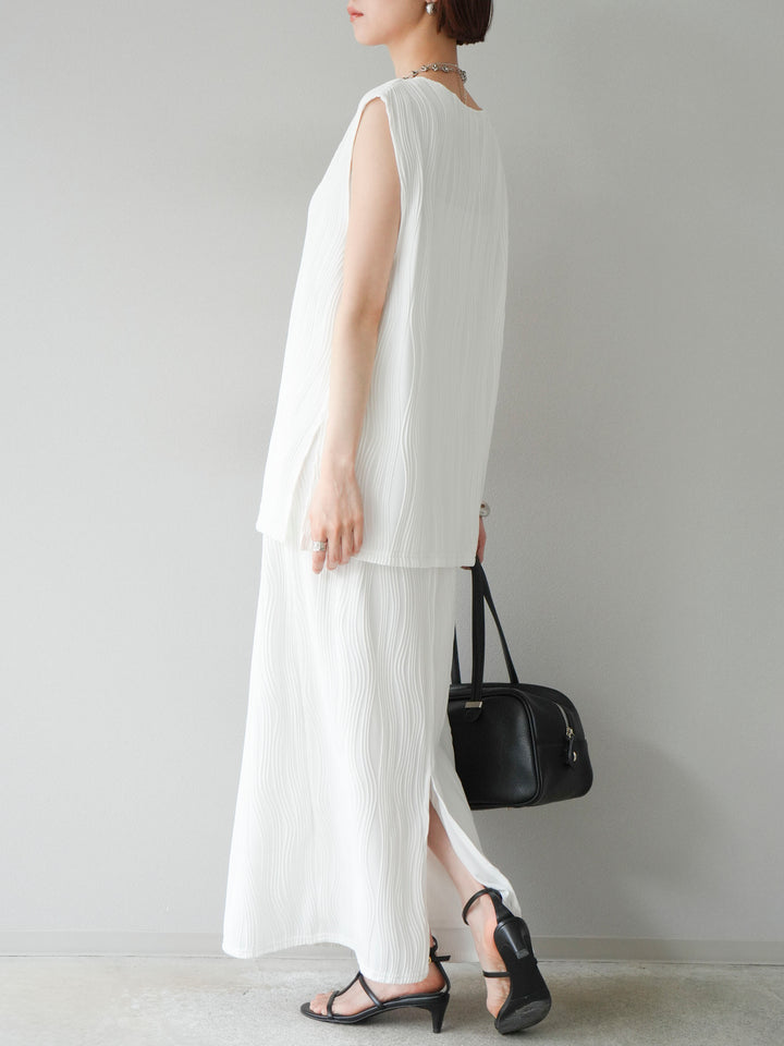 [予約]ウェーブパイピングタイトスカート/オフ