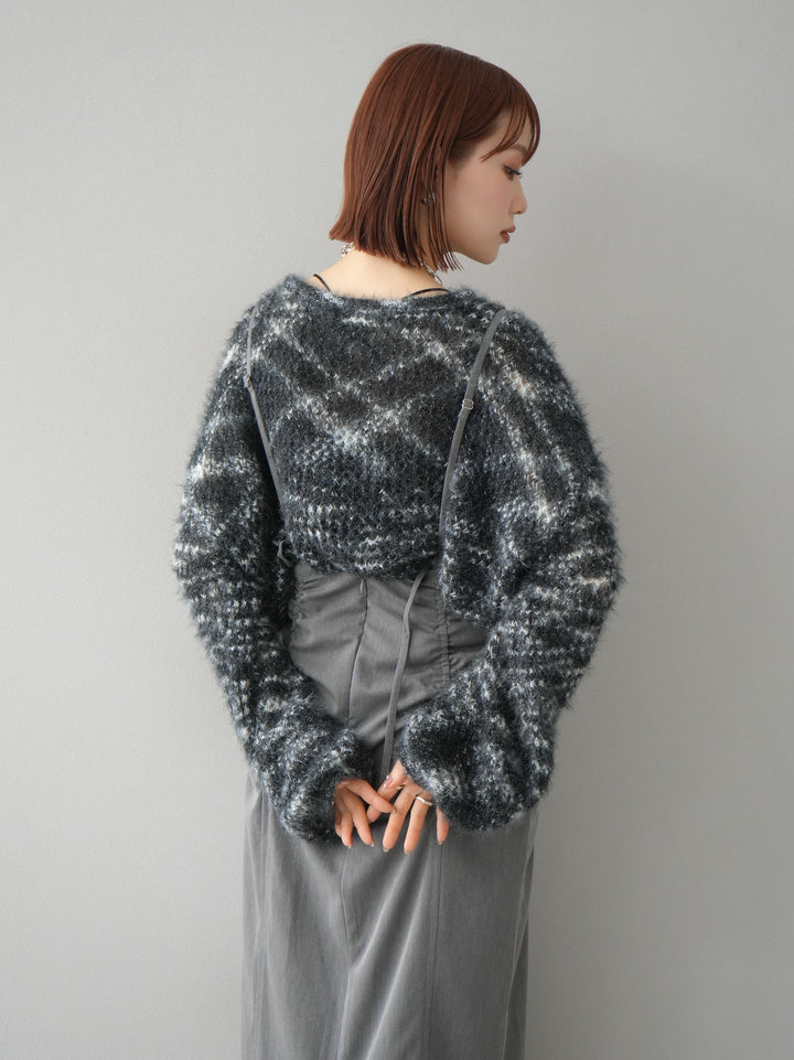 【預購】褶皺吊帶裙/炭灰