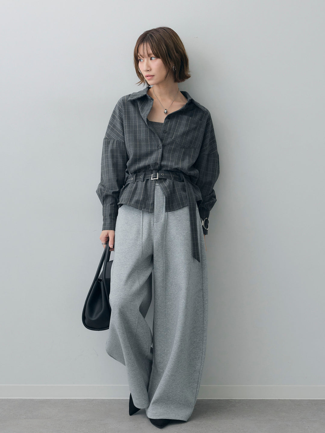 [予約]スウェットカーブパンツ/gray