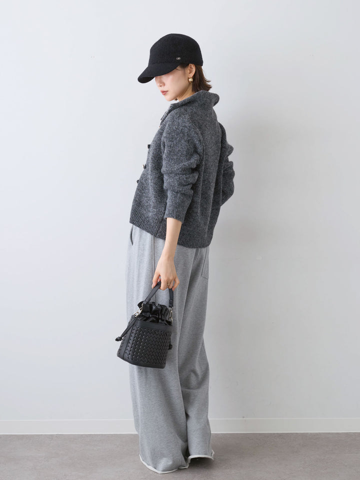 [予約]カットオフスウェットワイドパンツ/gray