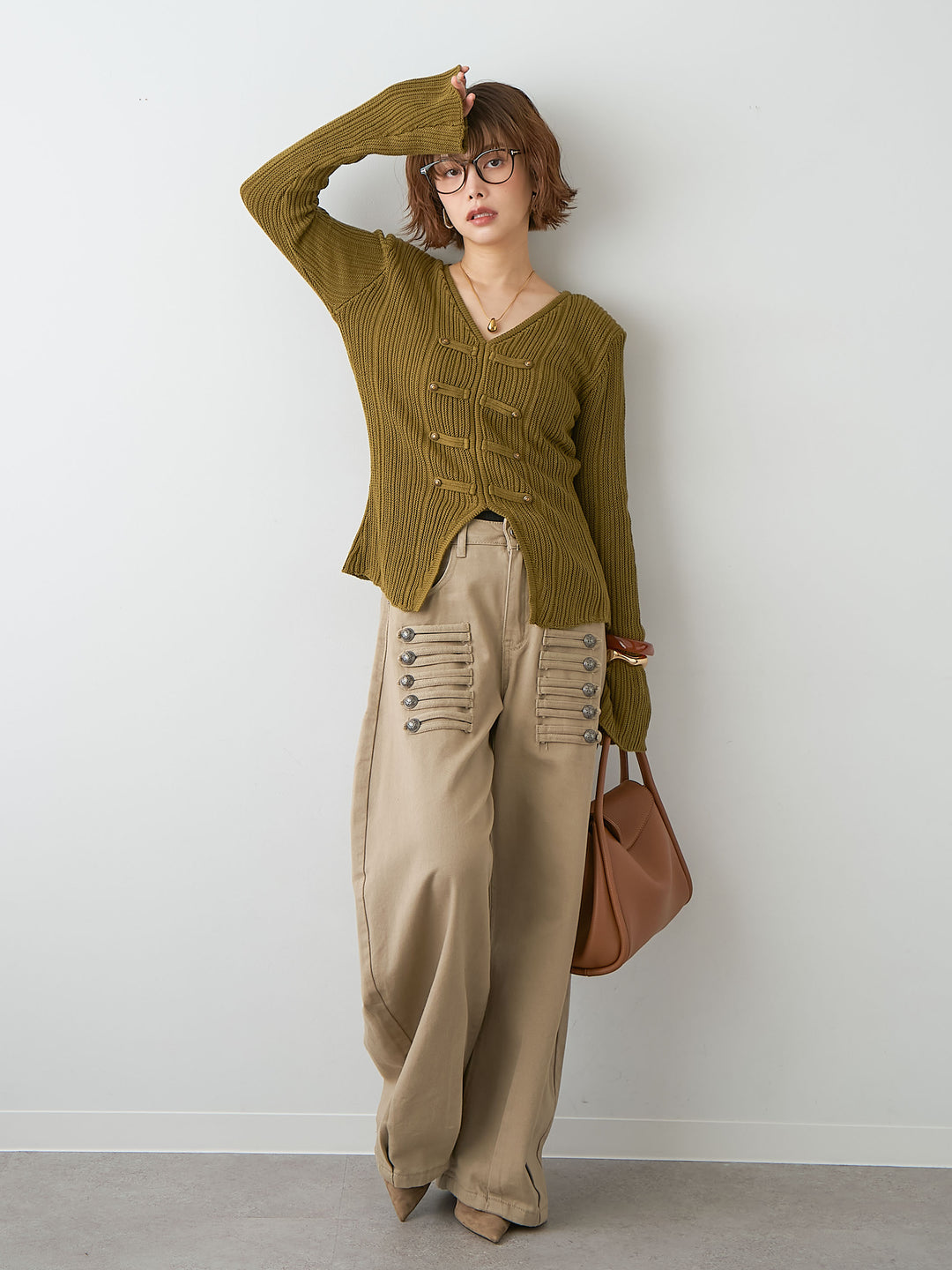 [予約]ナポレオンコットンカーブパンツ/beige