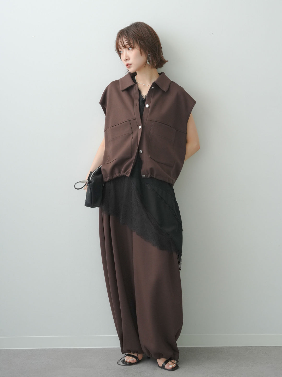 [SET]ボンディングドロストタックパンツ+ボンディングドロストタックパンツ(2set)