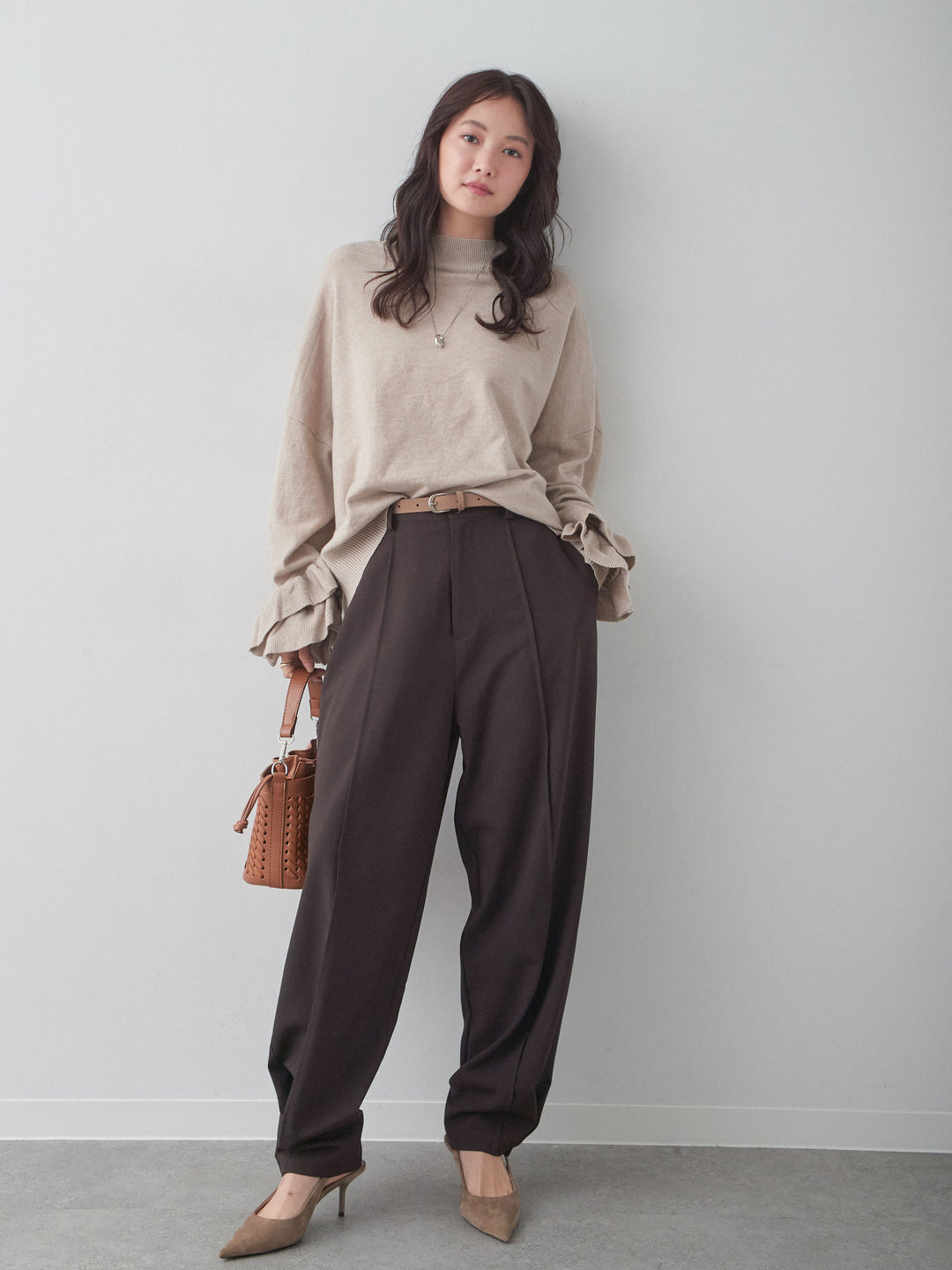 [SET]2wayデザインドレープパンツ+2wayデザインドレープパンツ(2set)