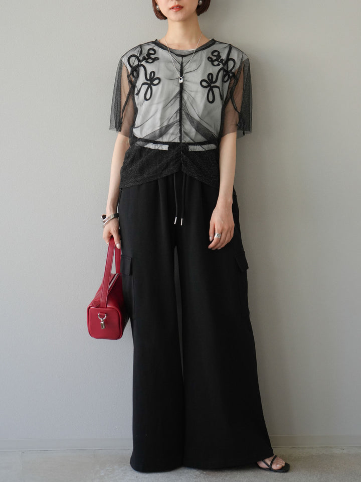 [SET]ウエストラインサイドポケットスウェットパンツ+ウエストラインサイドポケットスウェットパンツ(2set)