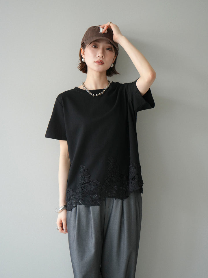 [予約]レースコンビボックスTEE/black