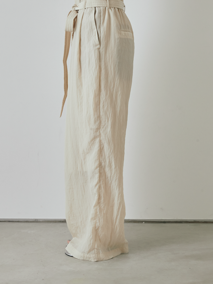 [予約]ナイロンワッシャーイージーパンツ/クリーム