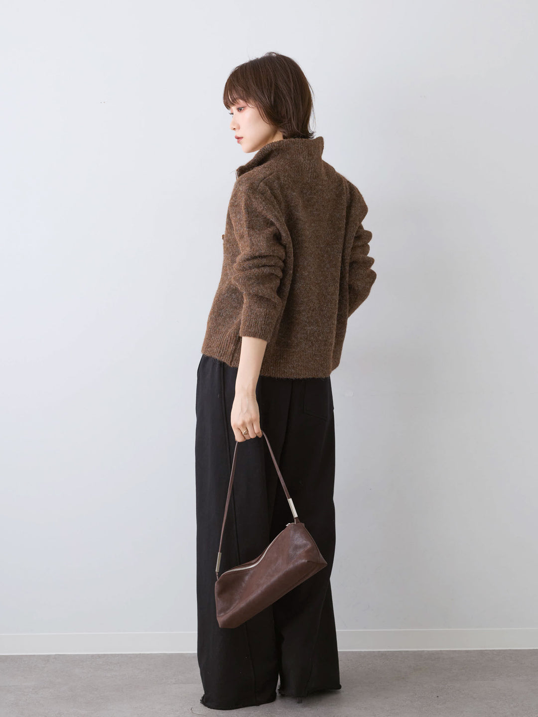 [予約]カットオフスウェットワイドパンツ/black