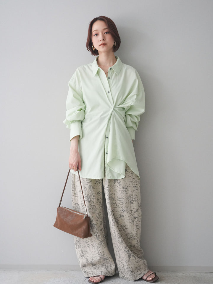 [予約]ジャガードカーブデニムパンツ/ivory