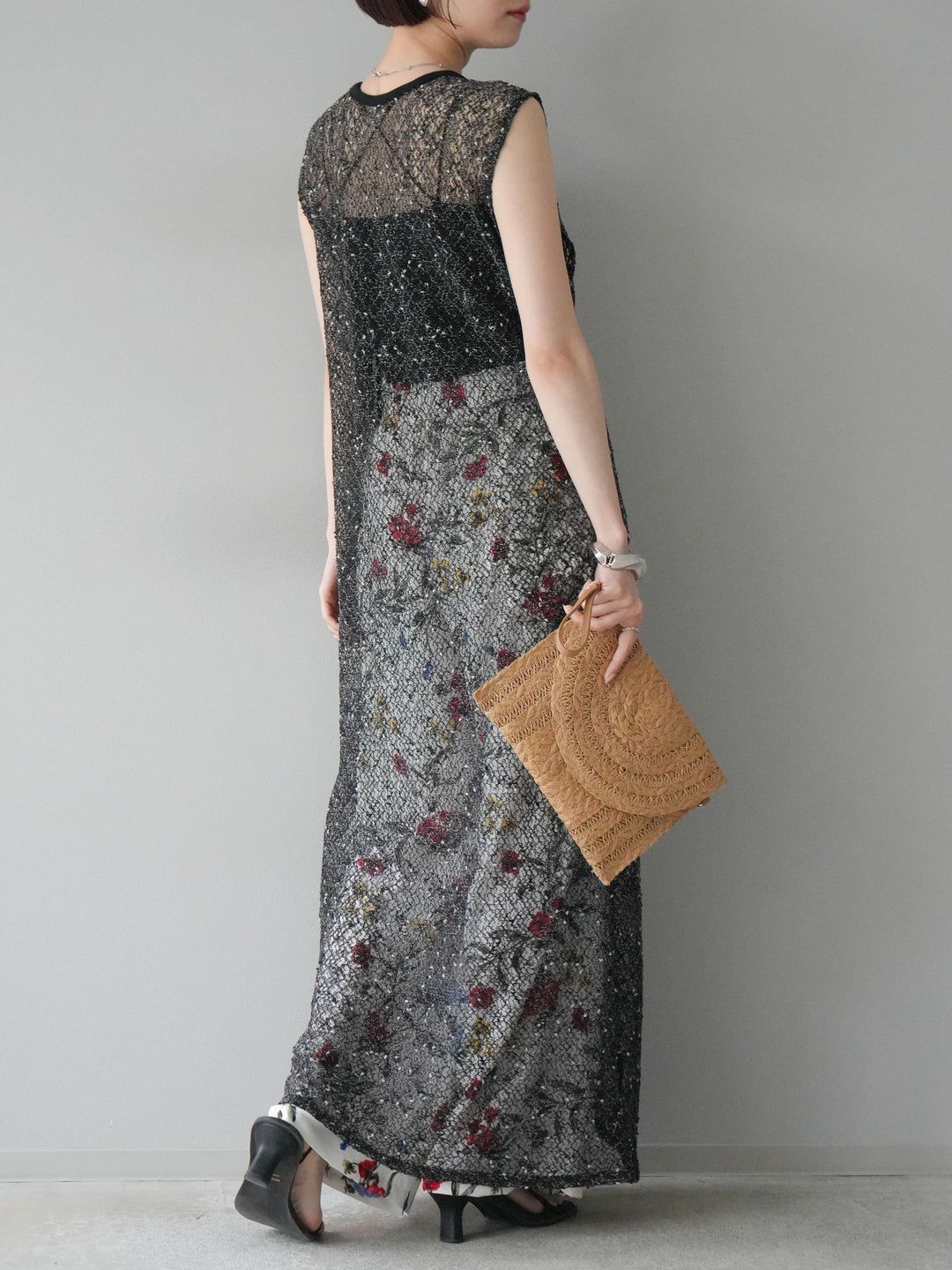 【預購】植物圖案休閒褲/米白色