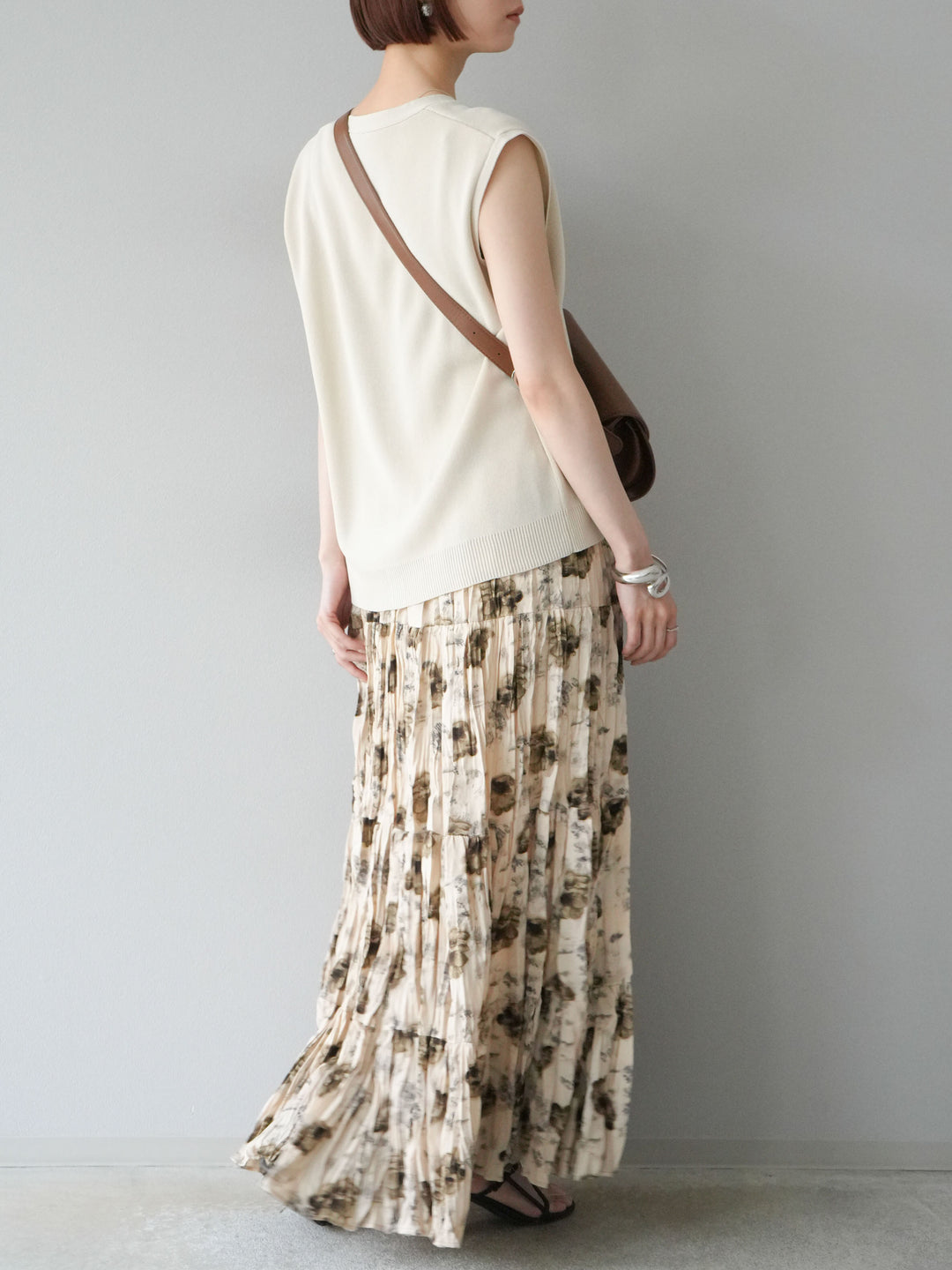 [SET]フラワーワッシャーロングスカート+フラワーワッシャーロングスカート(2set)