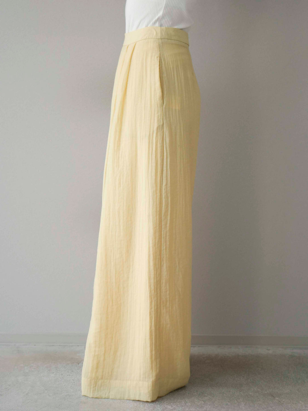 [予約]シアータックワイドパンツ/イエロー