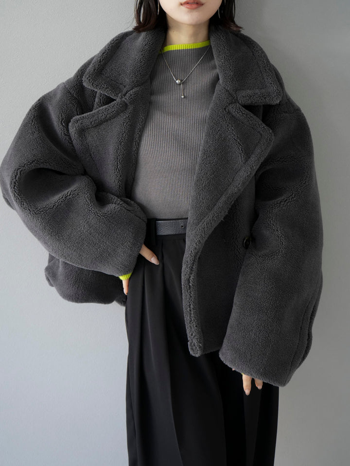[Pre-order] Boa short coat/charcoal