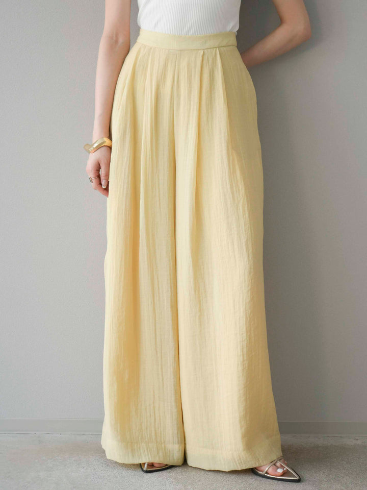 [予約]シアータックワイドパンツ/イエロー