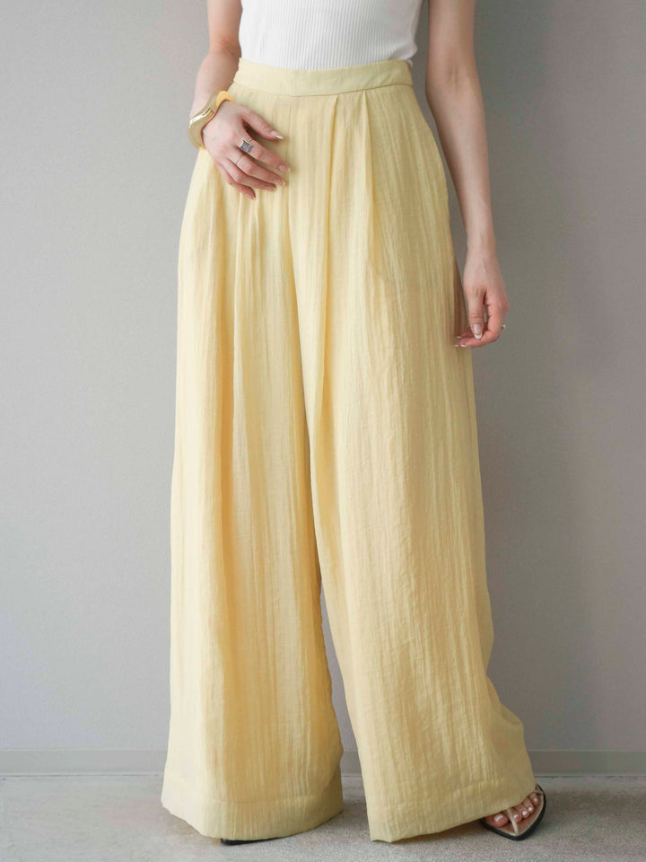 [予約]シアータックワイドパンツ/イエロー