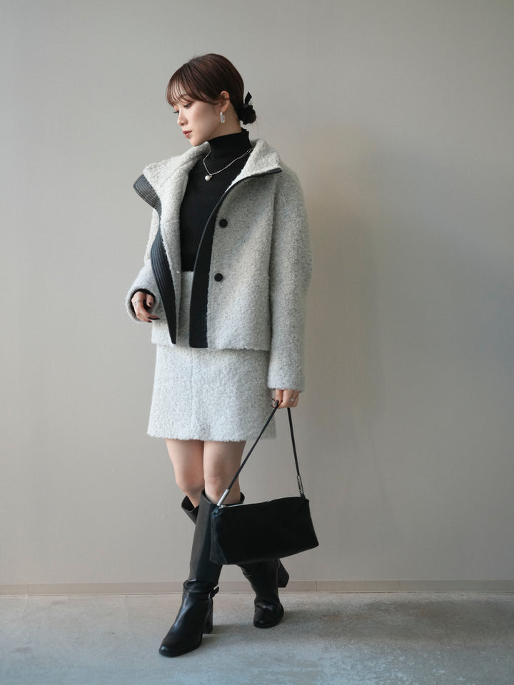 [予約]ブークレミニスカート/gray