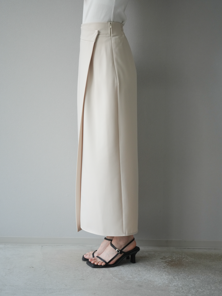 [予約]ツイルラップナロースカート/アイボリー S