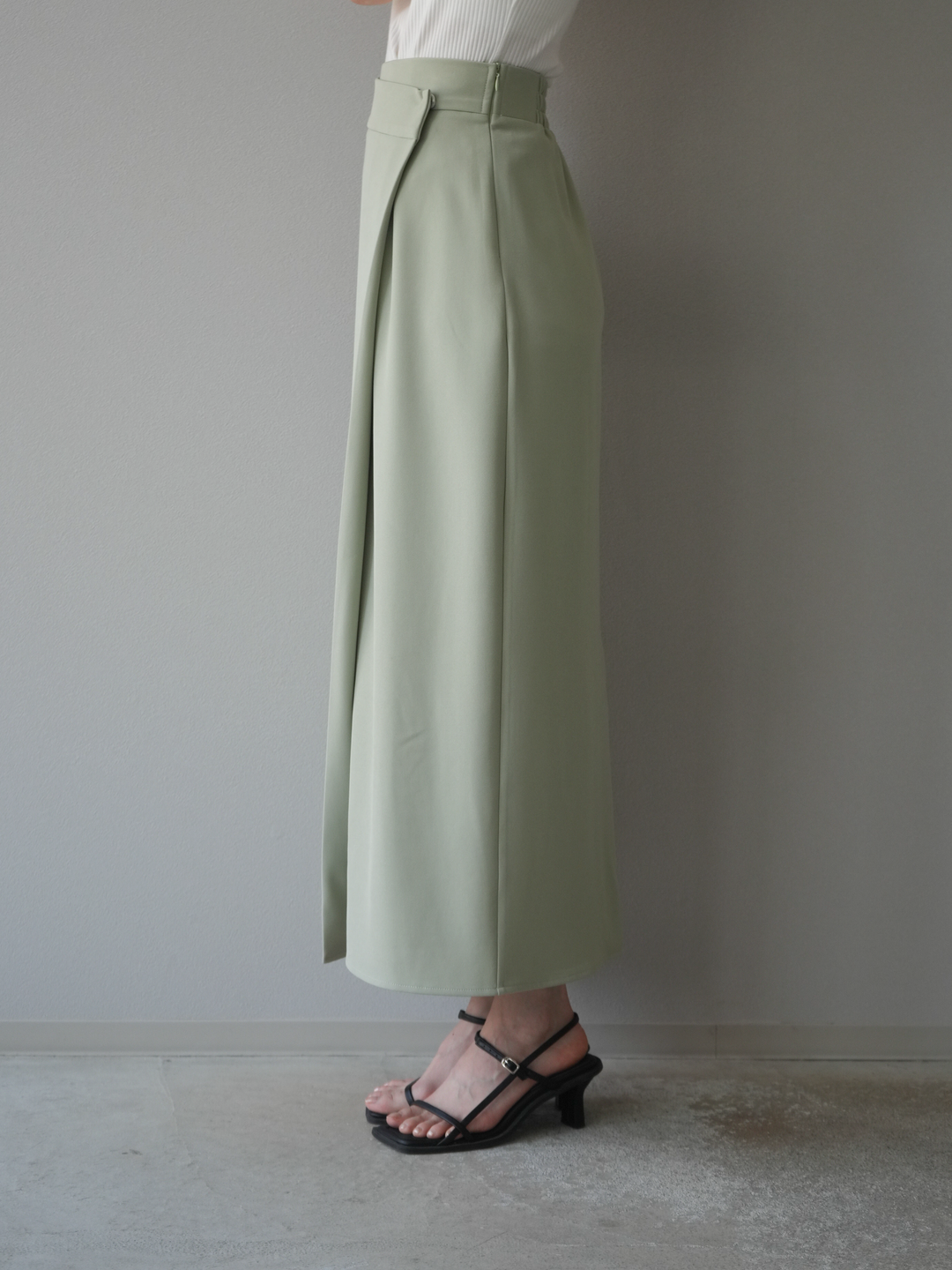 [予約]ツイルラップナロースカート/ライトグリーン S