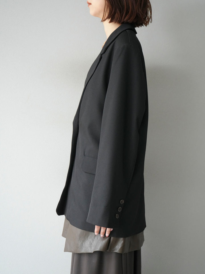 [予約]エステルオーバーテーラードジャケット/ブラック