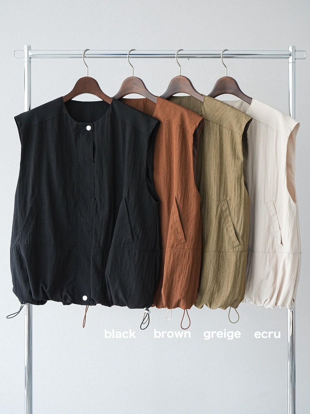 [SET]リネンライクドロストバルーンブルゾン+フラワーワッシャープリーツスカート(2set)