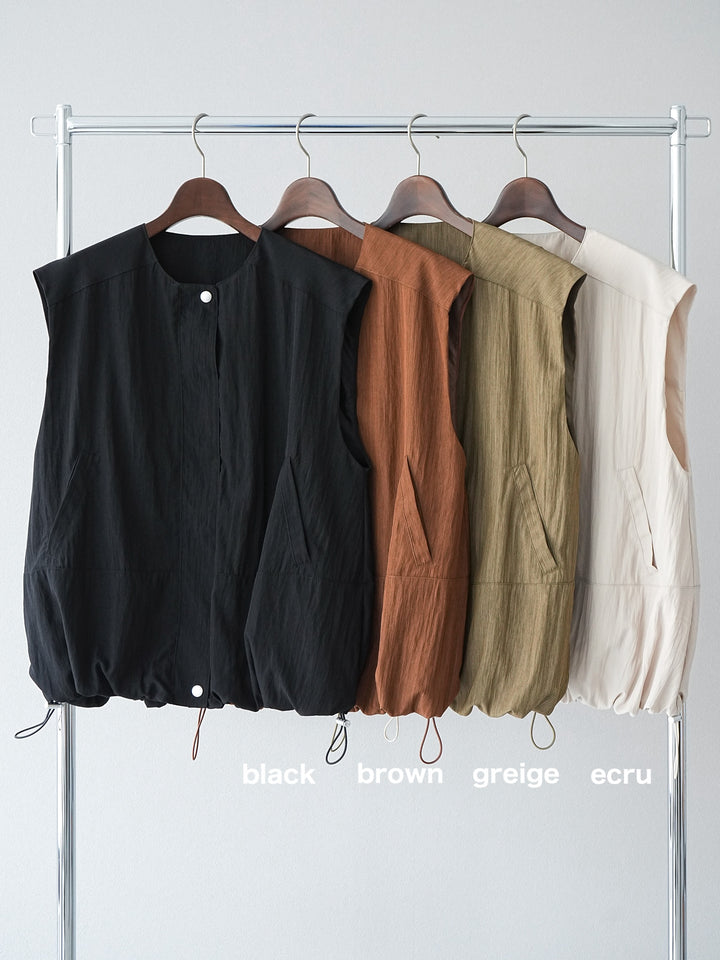 [SET]リネンライクドロストバルーンブルゾン+フラワーワッシャープリーツスカート(2set)