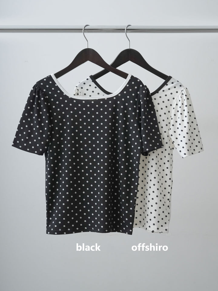 [SET]前後2wayドットバイカラーパイピングTEE+クレープデシンフラップ付きストレートスカート(2set)