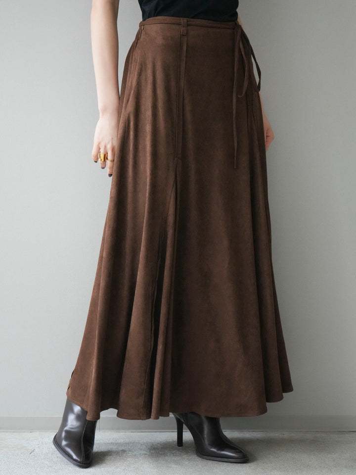 [予約]スエードマーメイドスカート/brown