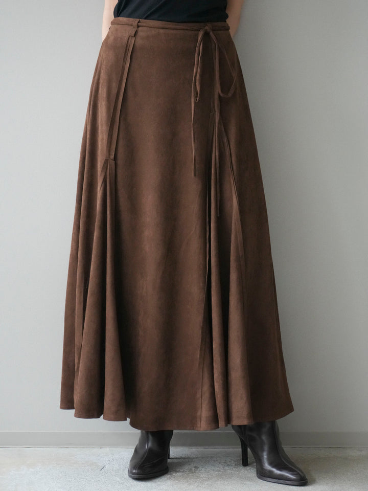 [予約]スエードマーメイドスカート/brown