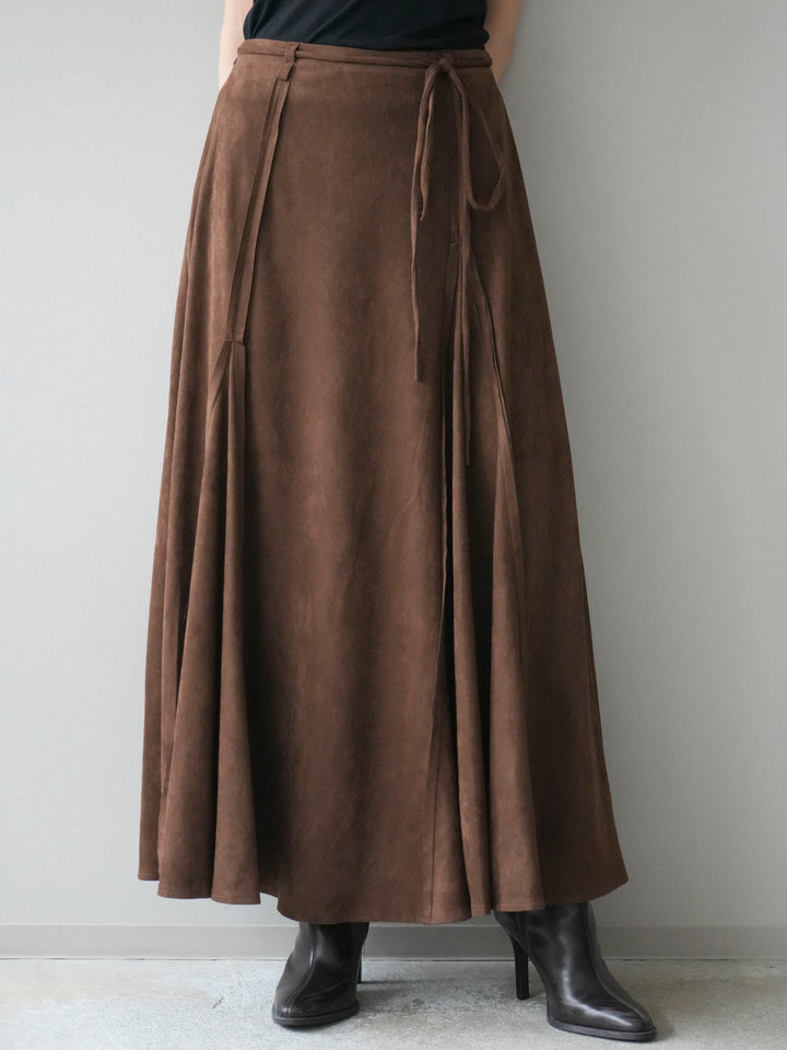 [予約]スエードマーメイドスカート/brown