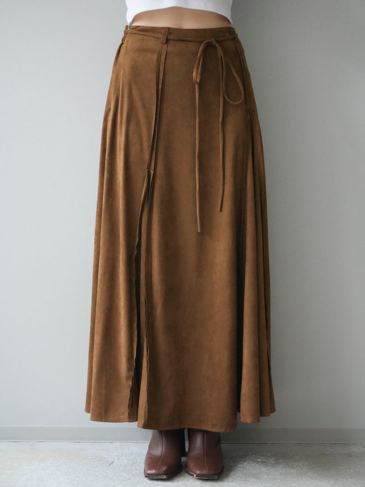 [予約]スエードマーメイドスカート/camel