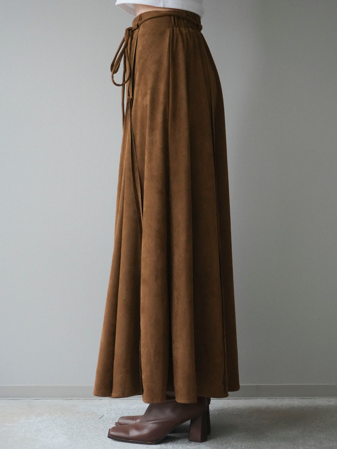 [予約]スエードマーメイドスカート/camel
