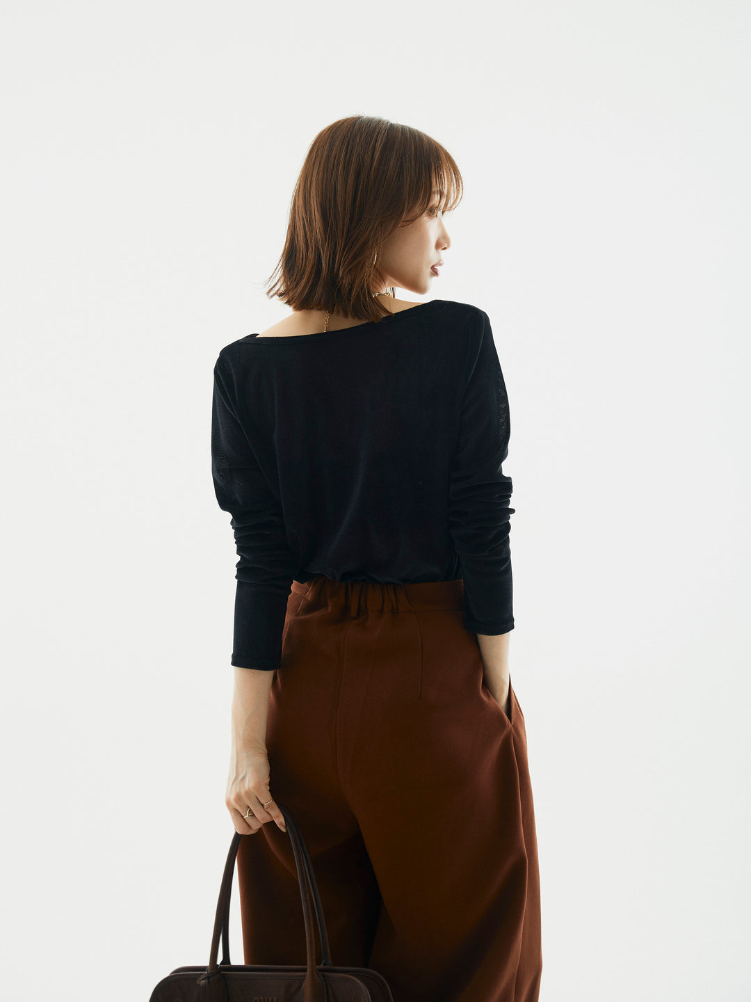 【Allure】[SET]シアーベロアタックデザイントップス+シアーベロアタックデザイントップス(2set)