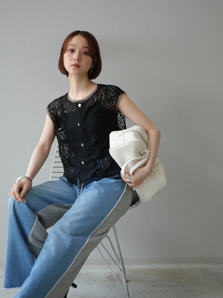 [予約]ブロックレースベスト/ブラック