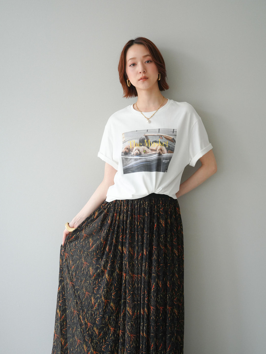 [予約]ドッグフォトTEE/white